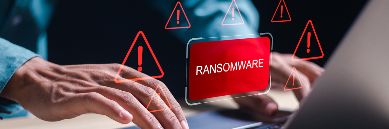 Ransomware on business computer