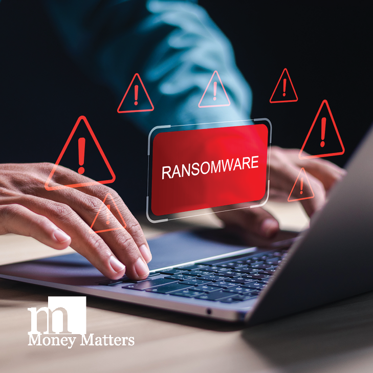 Ransomware on business computer